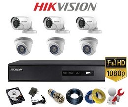 Bộ 6 Camera phân giải 2.0M FullHD HIKVISION