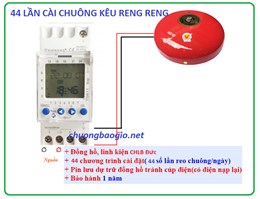 Chuông báo giờ tự động 44 lần