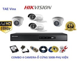 Lắp đặt bộ 4 Camera phân giải 2.0M FullHD HIKVISION