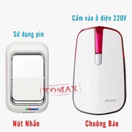 Chuông cửa không dây cao cấp Advent E-681P