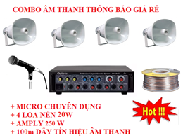 Combo hệ thống loa thông báo nhà xưởng 2000m2 giá rẻ